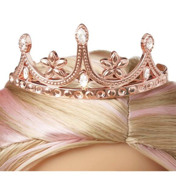 NEW American Girl WINTER PRINCESS DOLL Blonde Pink Hair Swarovski Crystal Tiara - Picture 5 of 13